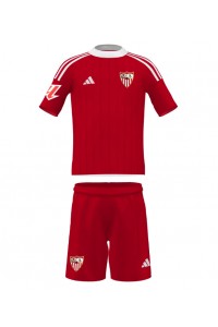 Fotbalové Dres Sevilla Dětské Venkovní Oblečení 2025-26 Krátký Rukáv (+ trenýrky)